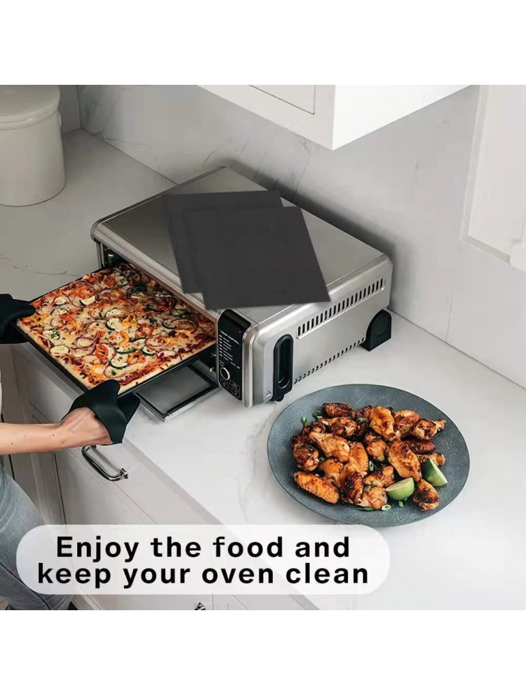 HUOMENDirect 4-Pack Air Fryer Oven Liners Nonstick Sheet Pan Roast Tray Baking Dish Basket Liner for Bottom Food Safe Baking Mat for Ninja SP101 SP201 Foodi Air Fry OvenSP-NINJA-SP101-4PCS - BQEBADCQ3