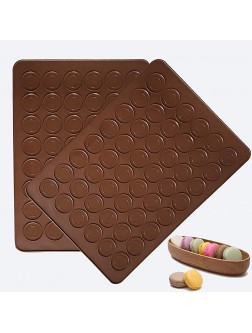 HYCSC 48 Capacity Silicone Baking Mats Non-Stick Macaron Baking Mats BPA free Macaron Baking Sheet Macaron Pack of 2 - BU3FIHW2P