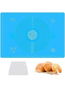 Large Silicone Pastry Baking Mats with Measurements 25" x 18",Non stick and Non Slip Counter Mat Bread Making Tools And Supplies,Dough Rolling mat Pie Crust Fondant Mat - BGWS65DTR