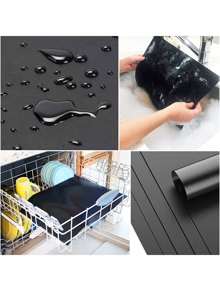 Palksky Air Fryer Oven Liners 4 PCS Compatible with Ninja Foodi SP101 SP201 SP301 Non-Stick Air Fryer Toaster Oven Mat14 * 12inch Reusable Microwave Bottom of Gas & Electric Oven Baking Mat - BUMU7675H