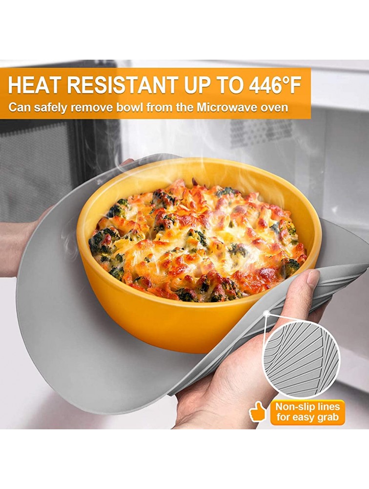 Silicone Microwave Mats Walfos Heat Resistant Multi-Purpose Microwave Trivet Mat Non-Slip BPA Free and Dishwasher Safe Perfect for Microwave Oven and Hot Pan - BL37ZEQ1Y