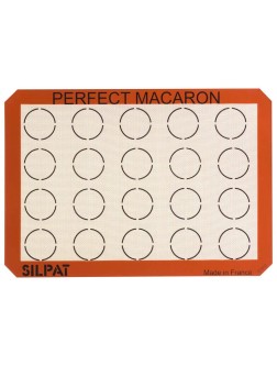 Silpat Perfect Macaron Non-Stick Silicone Baking Mat 11-5 8" x 16-1 2" Orange - BPAOSHACR