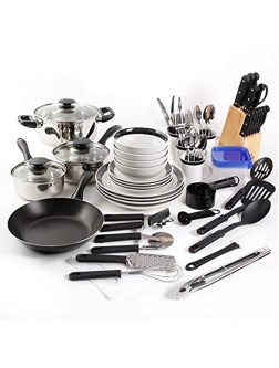 83 Piece Non Stick Pots and Pans Cookware Set Combo Set Kitchen Cooking Steel - BAPJHDCA1