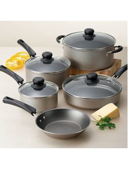 9 Pieces Nonstick Pots & Pans Cookware Set Kitchen Kitchenware Cooking NEW Champagne 80143 074 - BVO0ZLW0N