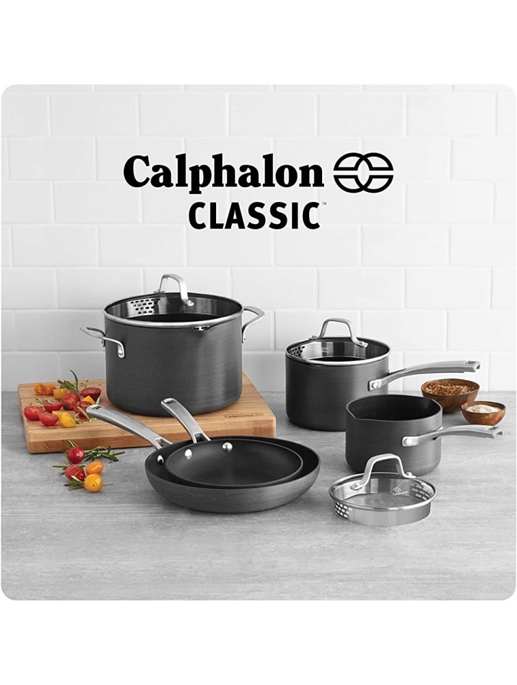 Calphalon 1943340 8Piece Classic Nonstick Cookware Set Grey - BENU36D3S