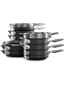 Calphalon Premier Space Saving Pots and Pans Set 15 Piece Cookware Set Nonstick - B8GHNYJHI