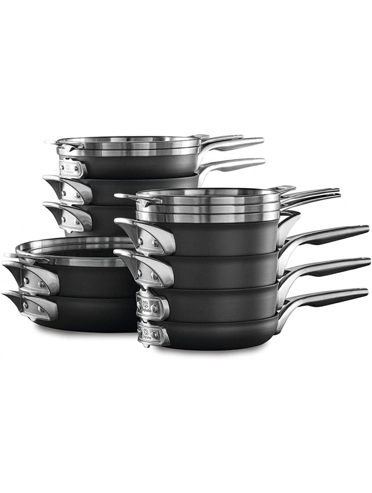 Calphalon Premier Space Saving Pots and Pans Set 15 Piece Cookware Set Nonstick - B8GHNYJHI
