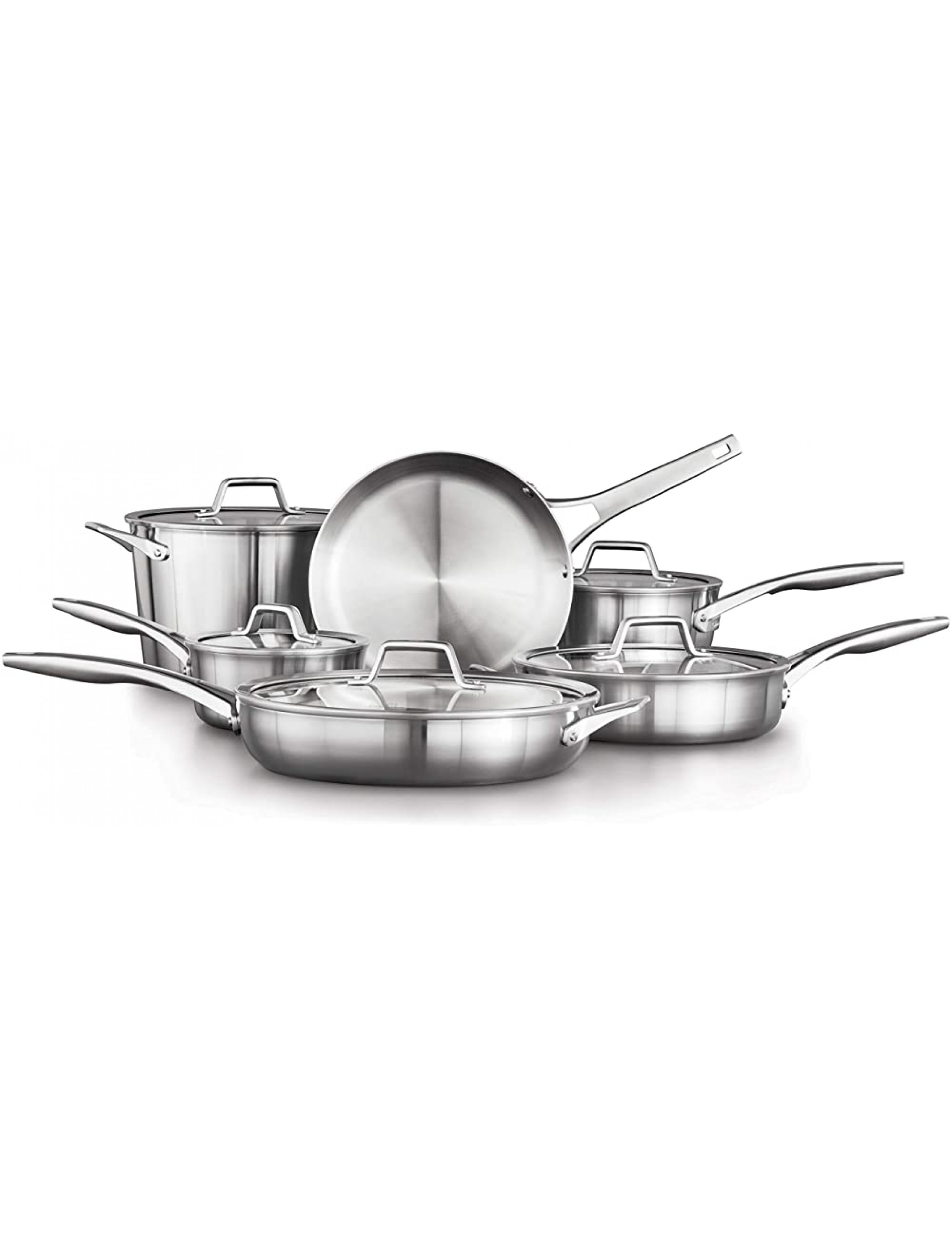 Calphalon Premier Stainless Steel Pots and Pans 11-Piece Cookware Set - B8VCKNL5G
