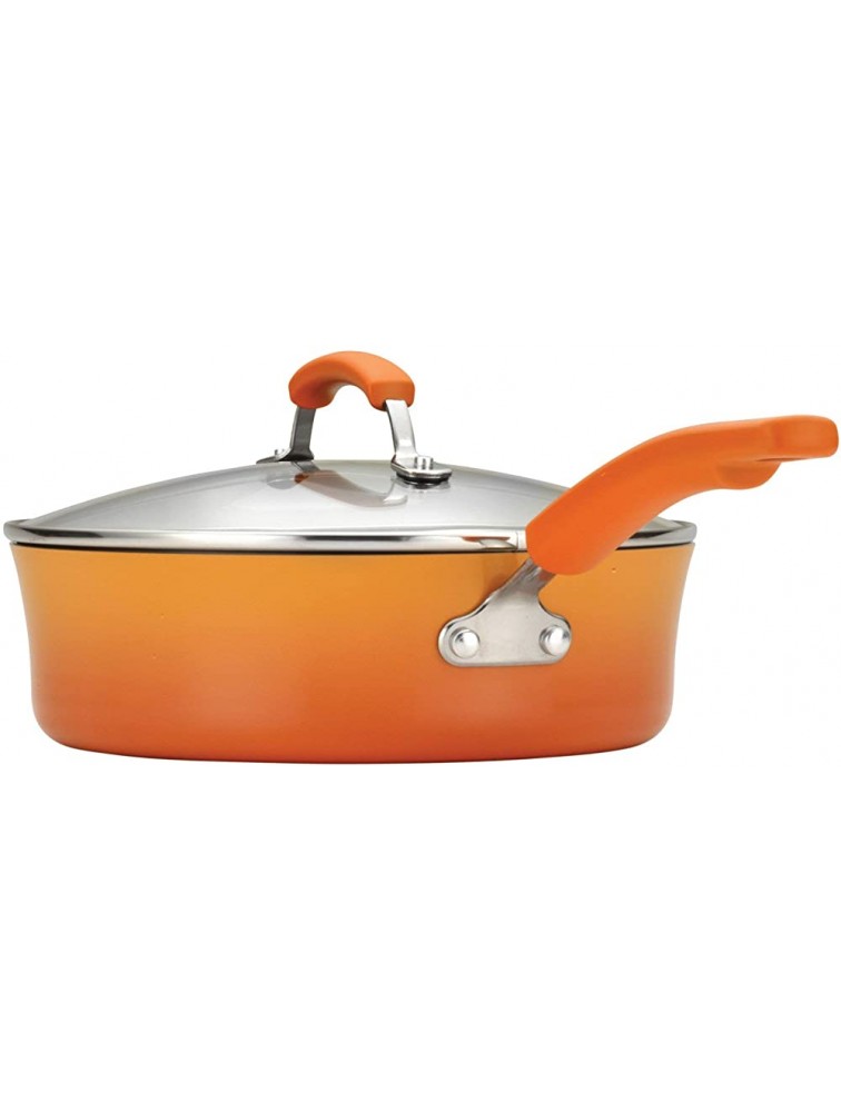 Rachael Ray Brights Nonstick Cookware Pots and Pans Set 14 Piece Orange Gradient - BL8SMIS4I