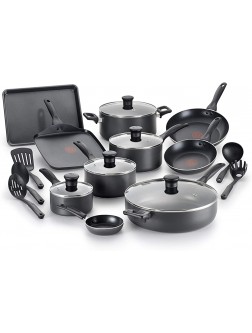 T-fal Everything in Kitchen Dishwasher Safe Cookware Set 20-Piece Black - BE1ERSNWM