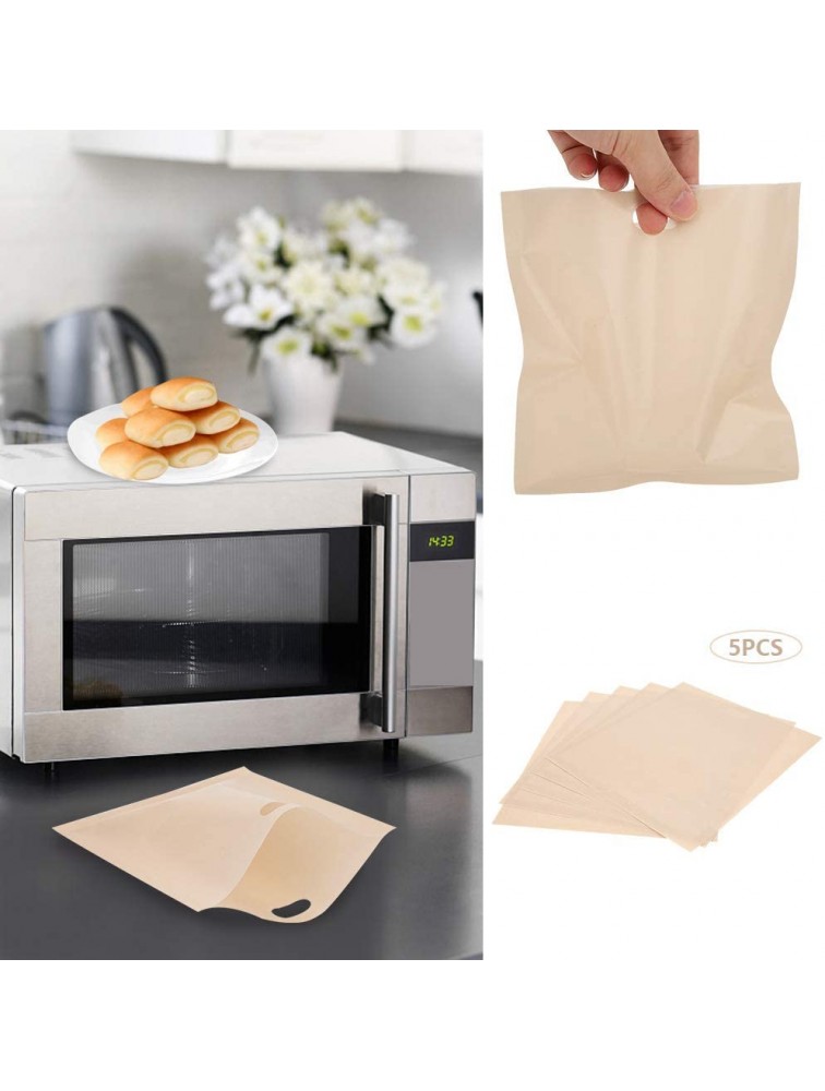 5Pcs Reusable Convenient Bread Bags Freezer Multipurpose Bread Bags for Homemade Bread Healthy Easy to Clean for Oven or on a Grill Toaster Microwave - BK9XTY3T7