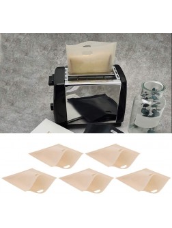 5PCS Reusable Toaster Bags Heat Resistant Non Stick Bread Bags Sandwiches Pizza Heating Container in Toaster Microwave Oven or Grill - B91OY14LS