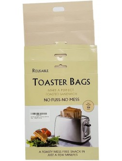 BoKiloh Non Stick Toaster Bags 6.7''x7.5'' 4PCS Easy to Clean Perfect For Sandwiches Hot Dogs Chicken Fish Vegetables Panini & Garlic Toast Suit for Microwave Grill Toaster Reuse 100 Times - B0RYBV7NO