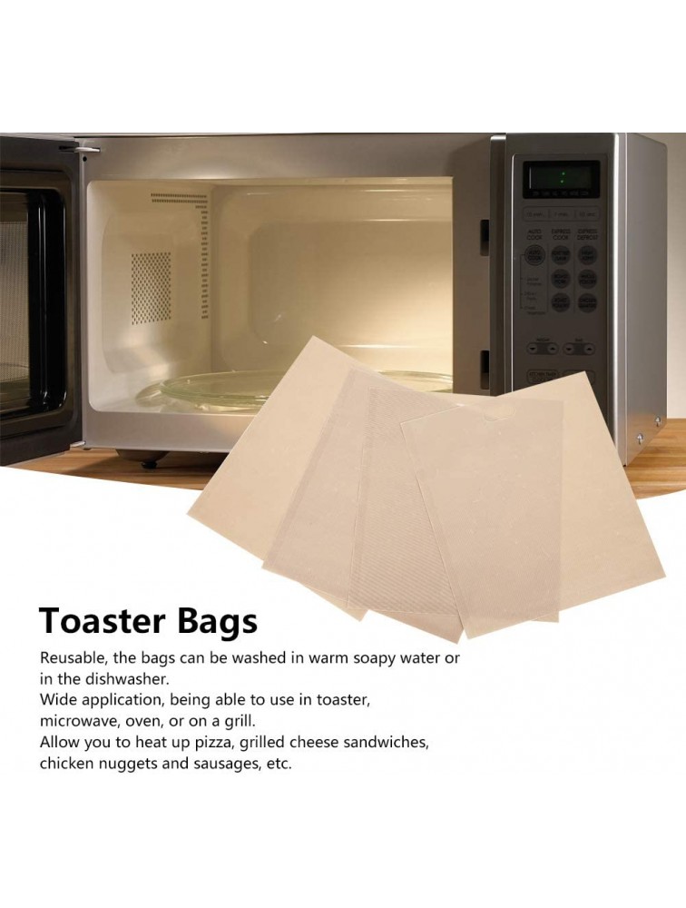 Easy to Clean Bread Bags Freezer Bread Bags for Homemade Bread Non‑Stick Multipurpose for Toaster Microwave Oven or on a Grill - B8TCU4C9G
