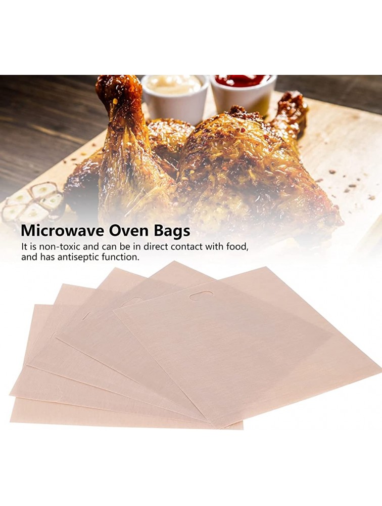 High Temperature Bags Heat Resistance Easy To Clean Bags Bread Bag 5Pcs for Oven for Toaster for Microwave16 * 18CM 5 packs - BK21H0KXY