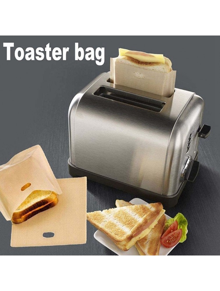 LIANGCHEN Reusable Toaster Bags Non Stick Bread Sandwiches Pockets Heat Resistant Toaster Sleeves Reuse up to 50 Times for Pizza Chicken16x16.5cm-5pcs - BFBNKAP5R