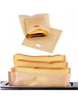 Non-stick Toaster Bags Reusable 10 Pack Toaster Bag for Grilled Cheese Sandwiches Microwave Oven or Grill 4 Size Pizza Panini & Garlic Bread Bag Toaster Baked Cheese 6.7"x7.5" - BDXCO3LRB