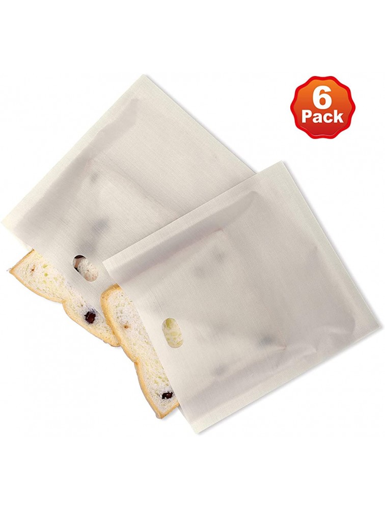 Toast It All Bags Reusable Toaster Bags Non-stick 8 Toast Bags - B4GNG9M2T