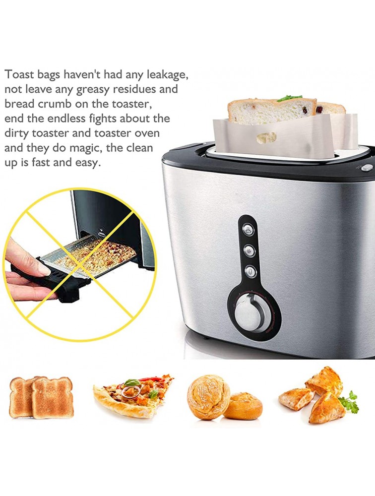 Toast It All Bags Reusable Toaster Bags Non-stick 8 Toast Bags - BK4SCZZLO