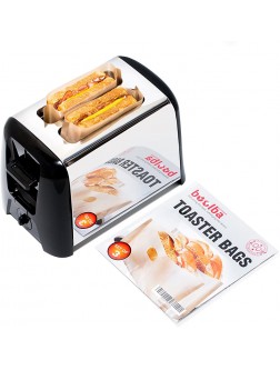 Toaster Bags set of 3 | Grilled Cheese Made Easy | Non Stick Reusable Easy to Clean | Perfect For Sandwiches Hot Dogs Chicken Fish Vegetables Panini & Garlic Toast - BFH0CNWY8