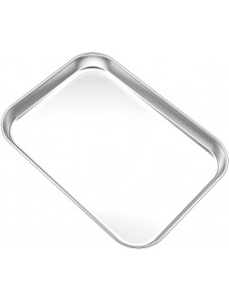 WKTFOBM Small Toaster Oven Tray,Professional Stainless Steel Toaster Oven Pan 9 x 7 x 1 inch,Durable Oven-Safe Heavy Duty Easy Clean - B32E4KQJO