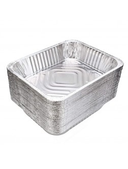 30-Pack 9x13 Aluminum Pans Half-Size Disposable Foil Pans. Great for Baking Cooking Grilling Serving & Lining Steam-Table Trays Chafers. Pan Size 12 1 2" x 10 1 4" x 2 1 2" - BRPJOL65Y