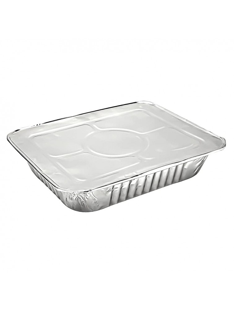 Aluminum Foil Pans with Lids 9x13 20 Pack Half Size Disposable Trays for Steam Table Food Grills Baking BBQ - B51M3T6ON