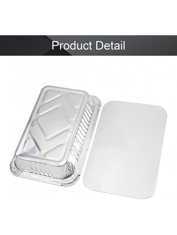 Aluminum Pans 75 Pack Disposable Foil Pans Cookware Great for Baking Cooking Grilling Serving & Lining Steam Table Trays Chafers - BGP37XHO6