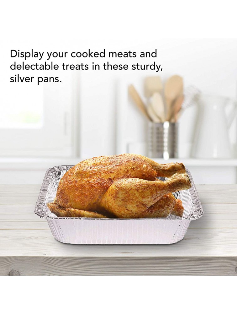 Aluminum Pans 9x13 Disposable Foil Pans 30 Pack Half Size Steam Table Deep Pans Tin Foil Pans Great for Cooking Heating Storing Prepping Food - BODZMIWY4