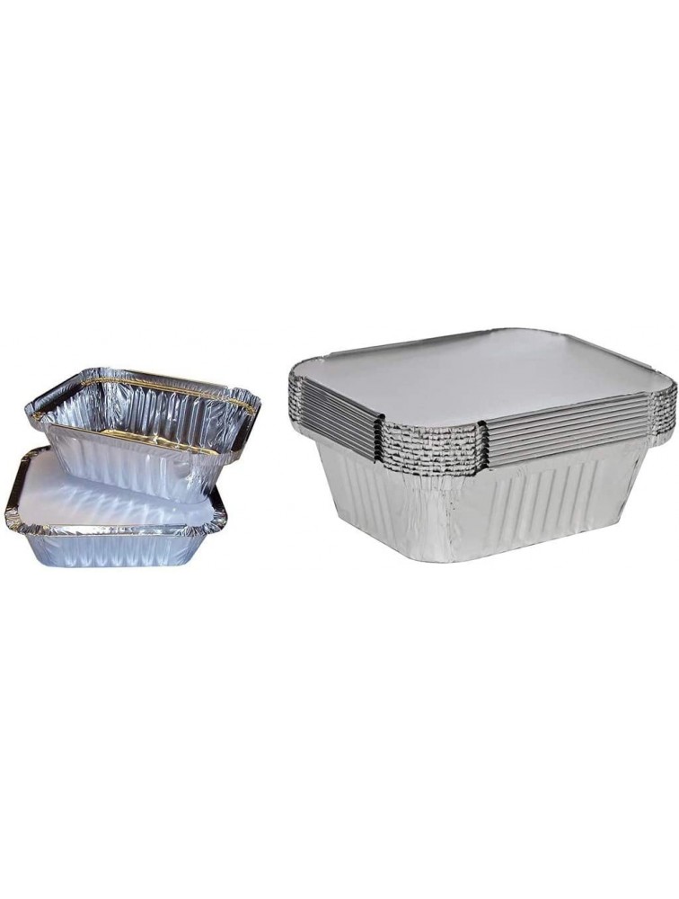 Boddenly Disposable Cookware 50 Pcs Aluminum Pans Disposable Foil Pans Tin Foil Disposable Pans Great Half Size Steam Table Deep Aluminum Trays for Cooking Heating Storing - B4XJ7B4P0