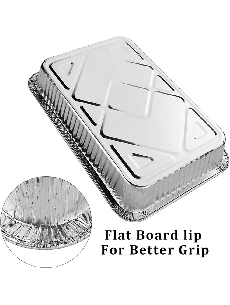 Disposable Aluminum Foil Pans sturdy 24 pack,Fohuas Sturdy Half Size Deep Steam Table Pans Freezer,Oven Safe Portable Food Storage Containers for Baking Cooking Roasting & Reheating 12.58.5 - BUKNO5HW6