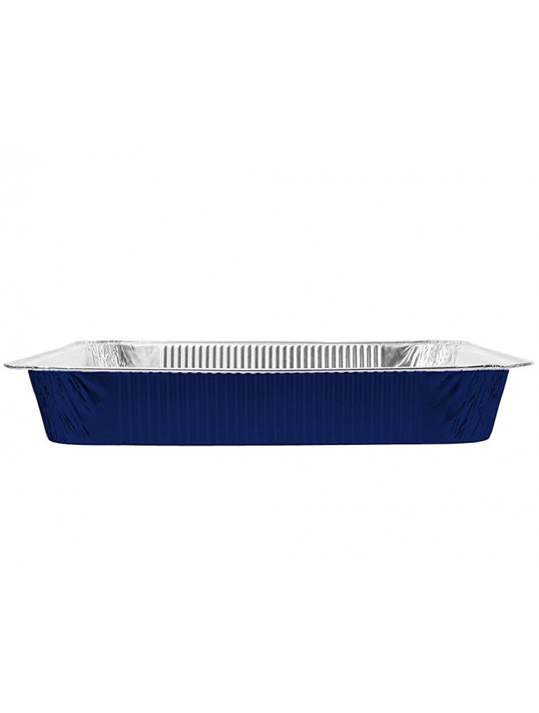 Tiger Chef Full Size Blue Disposable Aluminum Foil Steam Table Baking Pans 19 5 8in x 11 5 8in x 2 3 16 inches Deep Disposable Chafing Pans 25-Pack - BG6P7CCNW